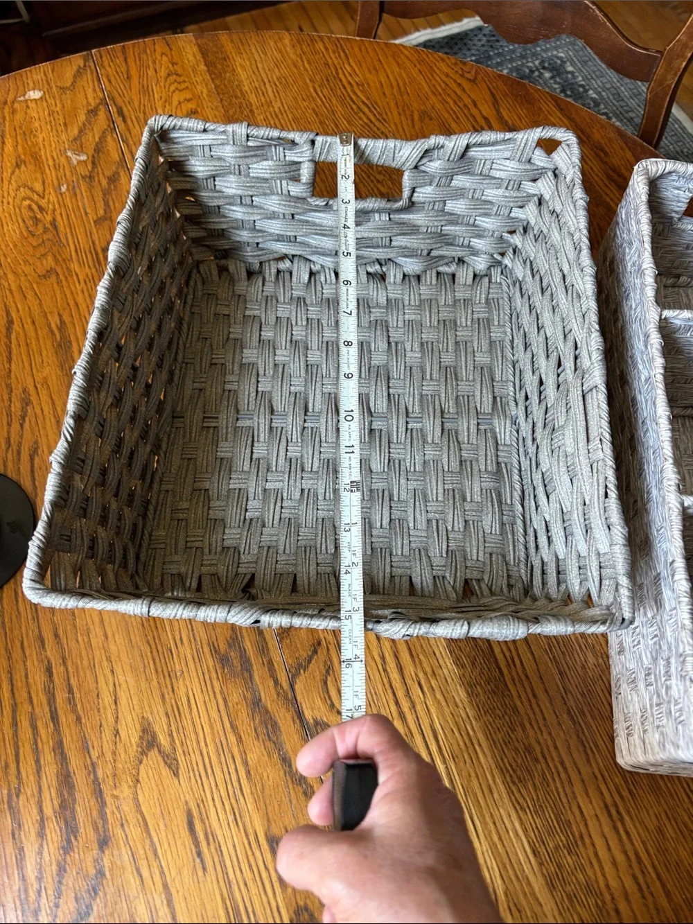 Gray Woven Storage Basket Set with Dividers - Home Accents